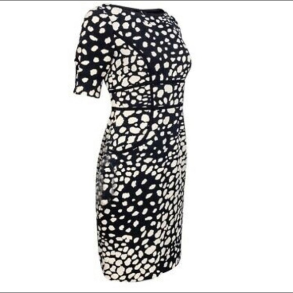 Adrianna Papell black and cream sheath dress. - Picture 2 of 3